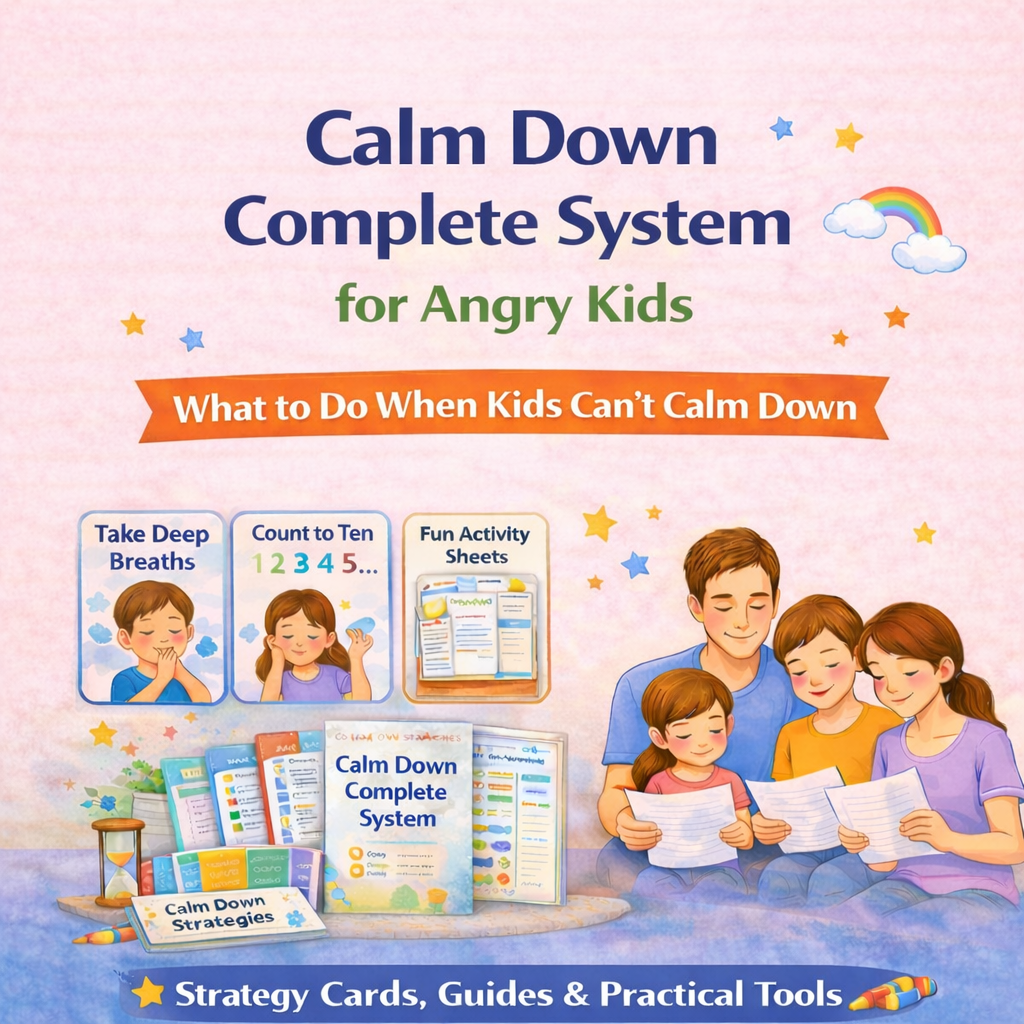 Anger Management Strategy Cards Bundle | Set of 18 Cards, Guides and Complete System